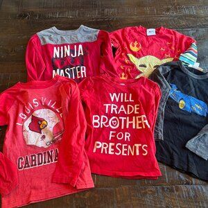 Lot of 5 Long Sleeve T-Shirts Kid's 4T/5T